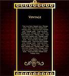 Vector of wine label template with sample text.