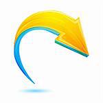 illustration of abstract vector arrow on white background
