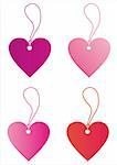 set of 4 st. valentine's day sale tags