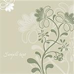 beautiful white flower ornament on grey background