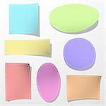 Set of color sticker - isolated on gray