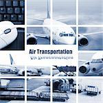 the air transportconcept with the scene at airport.