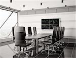 Modern boardroom with lcd interior 3d render