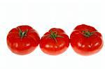 red tomatos photo on the white background