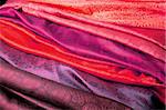 Red and purple silk fabric from India.