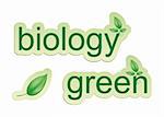 An image of some web icons green biology and a leaf