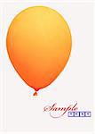 orange balloon isolated on white