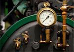 steam powered traction engine boiler pressure gauge