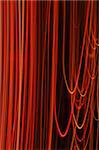 Vivid  Red Light Strings Abstract Background Series