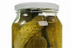 A jar of pickles isolaed on white backgorund