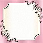 Elegant pink and gold frame inspired by Rococo era designs. Graphics are grouped and in several layers for easy editing. The file can be scaled to any size.
