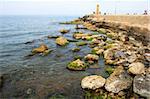 Northern Cyprus,Kyrenia old pier with lighthouse.