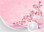 Japanese cherry blossom, vector illustration