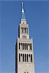 Bell Tower of Basilica of the National Shrine of the Immaculate Conception in Washington DC on a clear winter day