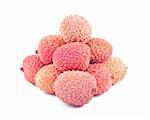 Litchi isolated on white background