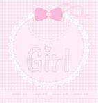 congratulation card for newborn baby girl  ( ai ,eps format and jpg is compressed in zipfile)