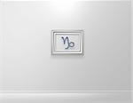 picture frame with capricorn symbol - 3d illustration