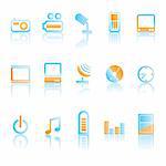 mobile phone icons-vector icon set
