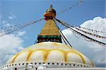 Landmark of the historical buddhist stupa in Kathmandu Nepal