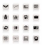 Simple Business and Office icons - Vector Icon Set