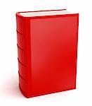 Red book. Clean cover. White background.