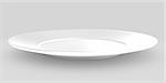 White plate 3d rendering object