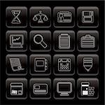 Line  Business and office  Icons  vector icon set