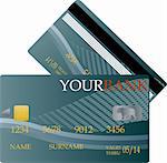 credit card template - vector