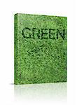 cover eco green book isolated on white background