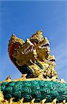 Naga 3 heads statue at golden triangle (chiangrai, thailand)