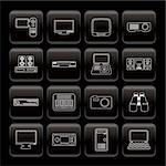 Line Hi-tech equipment icons - vector icon set 2