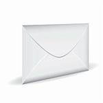 Vector icon closed white mail envelope isolated