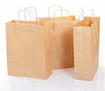 the paper bags photo on white background