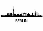 detailed vector skyline of Berlin