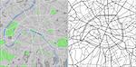 Vector map of Paris.