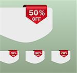 The vector illustration of a discount labels