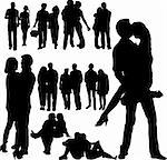 couple people collection vector