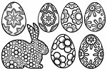 Happy Easter Day Bunny Floral Eggs Paper Cutout Illustration