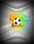 Abstract background with soccer ball. Vector illustration
