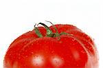 red tomato, photo on the white background