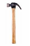 front view of carpentry hammer on white background