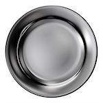 Black dish on white background