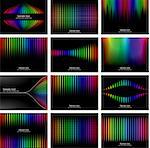 Abstract rainbow bark colour background collection. Vector illustration.