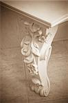 beautiful antique marble table with carved legs