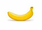 3D rendering of a fresh ripe banana isolated on white