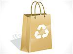 abstract recycle bag vector illustration