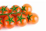 cherry tomatoes isolated on a white background