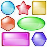 Set multi-coloured vector eps10 icons, buttons different forms