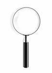 Realistic vector magnifying glass