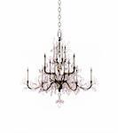 Luxury Glass Chandelier on white background